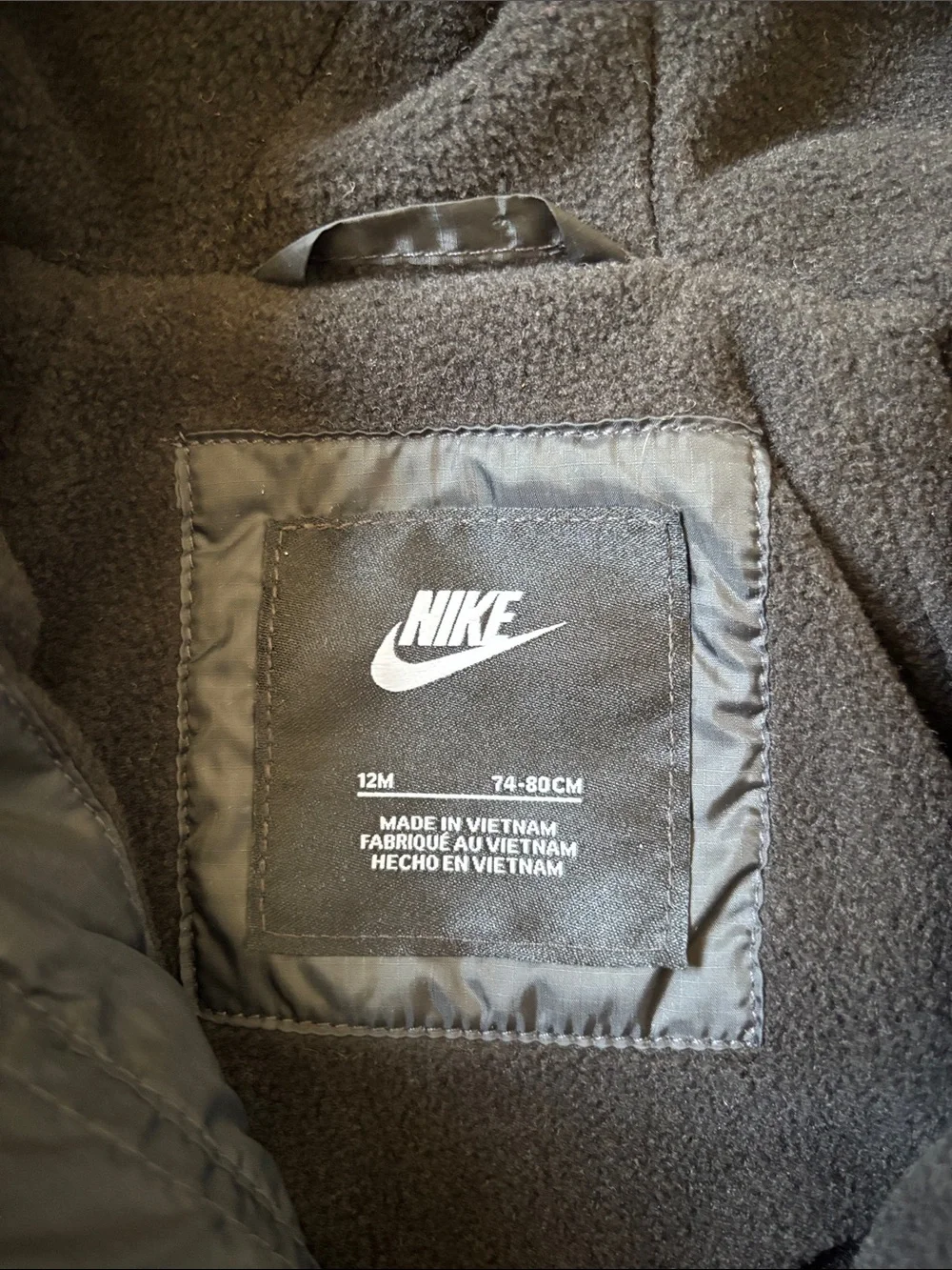 Nike kids Hooded Rain Jacket with White Logo - new